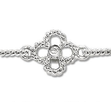 Sterling Silver Gold Plated Four Leaf Clover 19cm Bracelet – Shiels  Jewellers