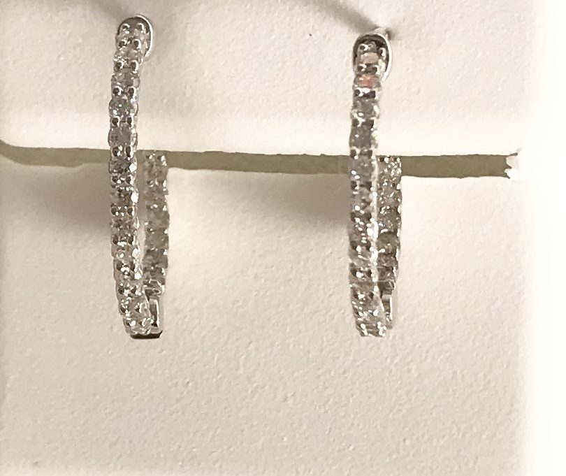 Diamond Hoop Earrings