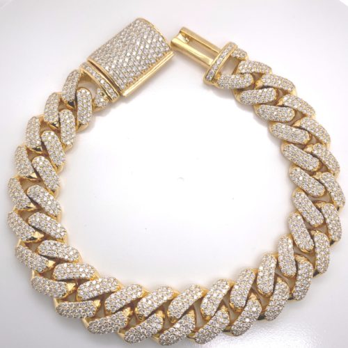 Mens Cuban Link Diamond Bracelet - Woodbridge Jewelery Exchange